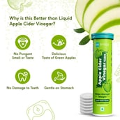 6 - HealthKart HK Vitals ACV 750 mg Effervescent,  30 tablet(s)  Green Apple