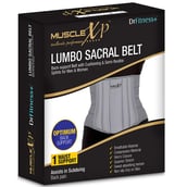 9 - MuscleXP Lumbo Sacral Belt,  Grey  Large 