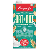 1 - Bagrrys Plant Based Oat and Nut Drink, Natural 1 L