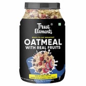 True Elements Whole Oatmeal with Chia and Real Fruits,  Unflavoured  1 kg 