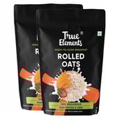 True Elements Rolled Oats (Pack of 2), 0.5 kg Unflavoured