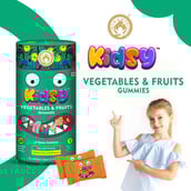 3 - Mom & World Kidsy Vegetables & Fruits,  30 gummies  Mixed Fruit (Pack of 2) 