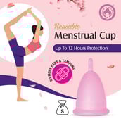 5 - Mom & World Natural Intimate Foaming Feminine Hygiene Wash,  120 ml  + Reusable Menstrual Cup (Small) 