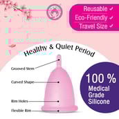 6 - Mom & World Reusable Menstrual Cup,  2 Piece(s)/Pack  Medium 