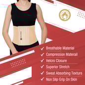 3 - Mom & World Tummy Trimmer 8 Inches Abdominal Belt,  Beige  Medium 