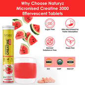 5 - Naturyz Micronized Creatine 3000, Watermelon (Pack of 3) 20 tablet(s)