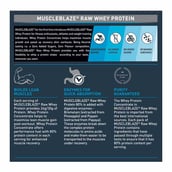 4 - MuscleBlaze Raw Whey Protein 80% Powder,  2.2 lb  Unflavoured 