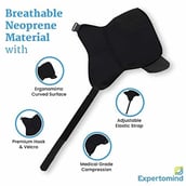 5 - Expertomind Shoulder Support with Adjustable Brace Strap,  Black  Free Size 