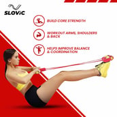 4 - SLOVIC 4 Tube Tummy Trimmer,  Red  Free Size 
