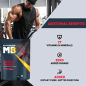 9 - MuscleBlaze Weight Gainer with Added Digezyme, 2.2 lb Chocolate