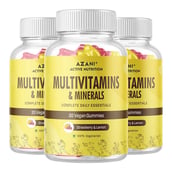 1 - Azani Active Nutrition Multivitamin & Minerals, 30 gummies Strawberry & Lemon (Pack of 3)