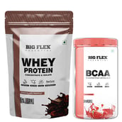 1 - Big Flex Essential Whey Protein Concentrate & Isolate,  2.2 lb  Chocolate Truffle with Bigflex Essential Bcaa Watermelon 250g 
