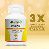 2 - Health Veda Organics Fish Oil 1000mg, 60 softgels