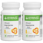 Herbalife Afresh Energy Drink Mix (Pack of 2), 0.050 kg Lemon