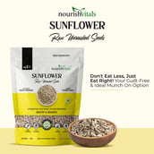 3 - NourishVitals Healthy Munching Combo, Sunflower + Chia Raw Unroasted Seeds 2 Piece(s)/Pack