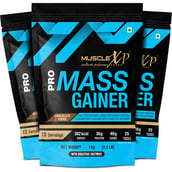 1 - MuscleXP Pro Mass Gainer with Whey Protein,  2.2 lb  Chocolate Fudge (Pack of 3) 