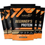 1 - MuscleXP Beginner's Protein with Digestive Enzymes,  2.2 lb  Double Chocolate (Pack of 5) 
