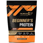 2 - MuscleXP Beginner's Protein with Digestive Enzymes, 2.2 lb Belgium Chocolate (Pack of 3)