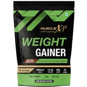 2 - MuscleXP Weight Gainer with Digestive Enzymes, 2.2 lb Belgium Chocolate (Pack of 3)