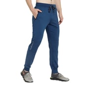 1 - John Ally Jogger Track Pant for Men with Two Zipper Pockets and Premium Fabric,  Berlin Blue  Large 