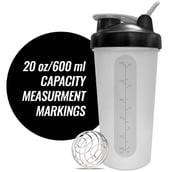 4 - MuscleXP Gym Shaker, White & Black 600 ml