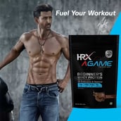 4 - HRX AGame Beginner's Whey Protein, 4.4 lb Belgian Chocolate