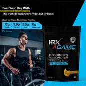 5 - HRX AGame Beginner's Whey Protein, 4.4 lb Mango Delight