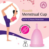 5 - Mom & World Natural Intimate Foaming Feminine Hygiene Wash, 120 ml + Reusable Menstrual Cup (Large)