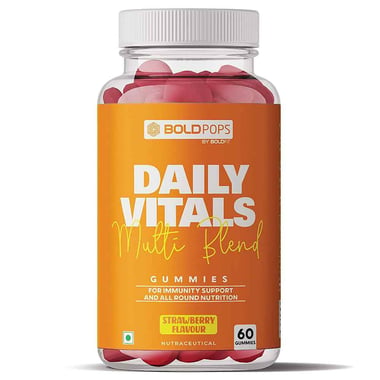 Boldfit Daily Vitals, 60 gummies Strawberry
