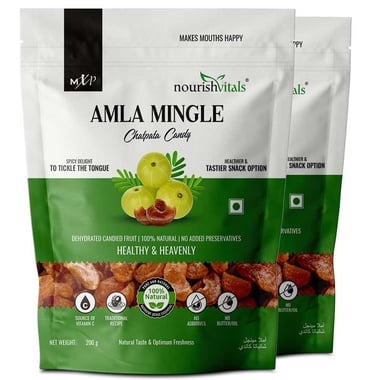 NourishVitals Amla Candy, Mingle Chatpata Pack of 2 0.200 kg