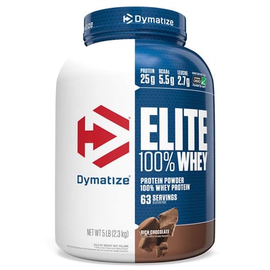 Dymatize Elite Whey Protein,  5 lb  Rich Chocolate 
