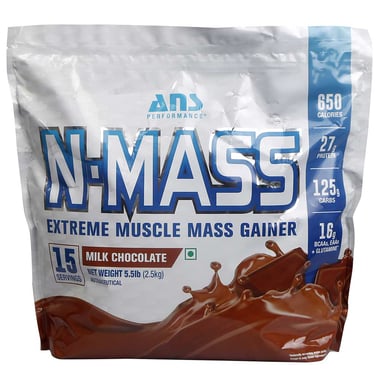 ANS Performance N MASS Extreme Muscle Mass Gainer,  5.5 lb  Milk Chocolate 