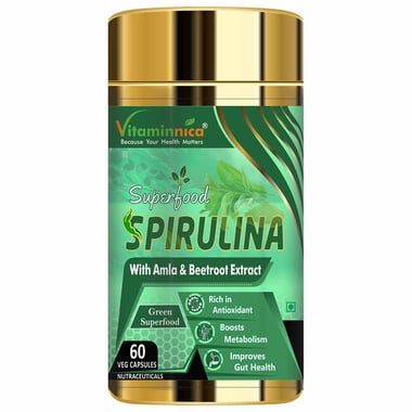 Vitaminnica Superfood Spirulina,  60 veggie capsule(s) 