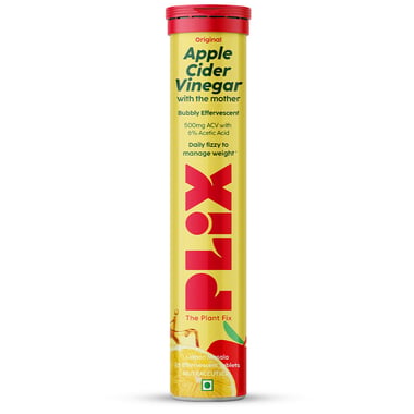 Plix Life Apple Cider Vinegar with Mother, 15 tablet(s) Lemon Masala