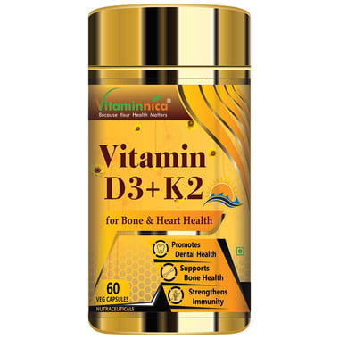 Vitaminnica Vitamin D3 + K2, 60 veggie capsule(s) Unflavoured