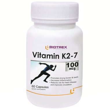 Biotrex Vitamin K2-7 (100 mcg), Unflavoured 60 capsules