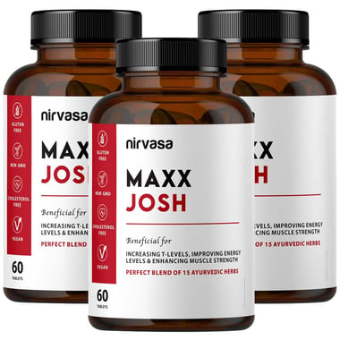 Nirvasa Maxx Josh, 60 tablet(s) Unflavoured (Pack of 3)