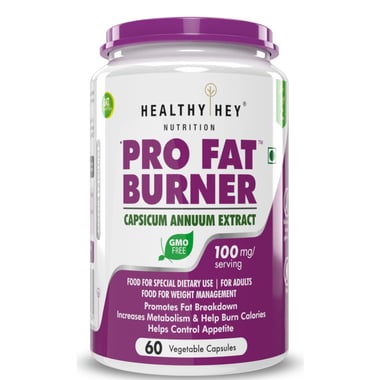 HealthyHey Nutrition Pro Fat Burner, 60 veggie capsule(s) Unflavoured