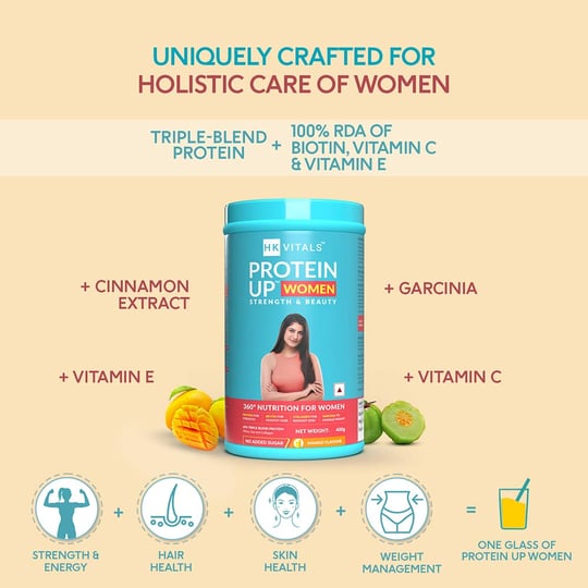 2 - HK Vitals ProteinUp Women Strength & Beauty by Healthkart,  0.88 lb  Mango (Non - Veg)