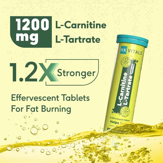 2 - HK Vitals L Carnitine 1200 mg Effervescent by HealthKart,  15 tablet(s)  Lemon