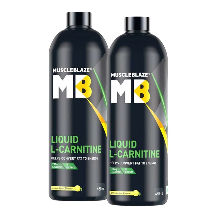 MuscleBlaze Liquid L-Carnitine, 450 ml Lemon Lime - Pack of 2