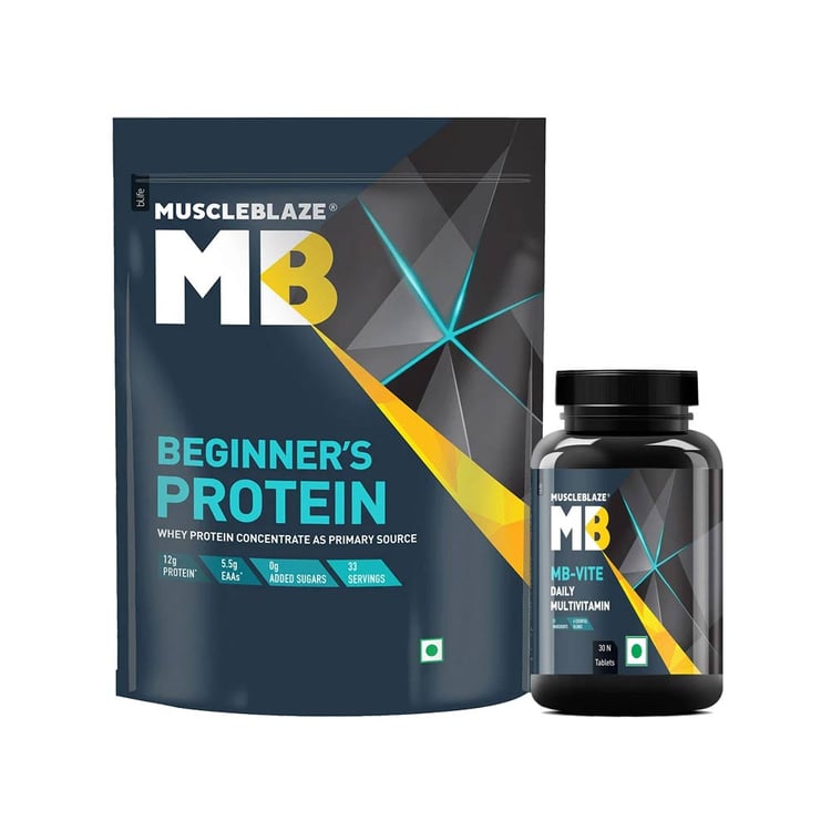 MuscleBlaze Beginner's Protein 1 Kg & MB-VITE 30 Tabs Combo
